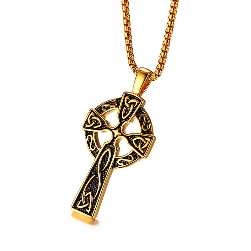 The Highland Sovereign - Sterling Silver Celtic Cross Necklace