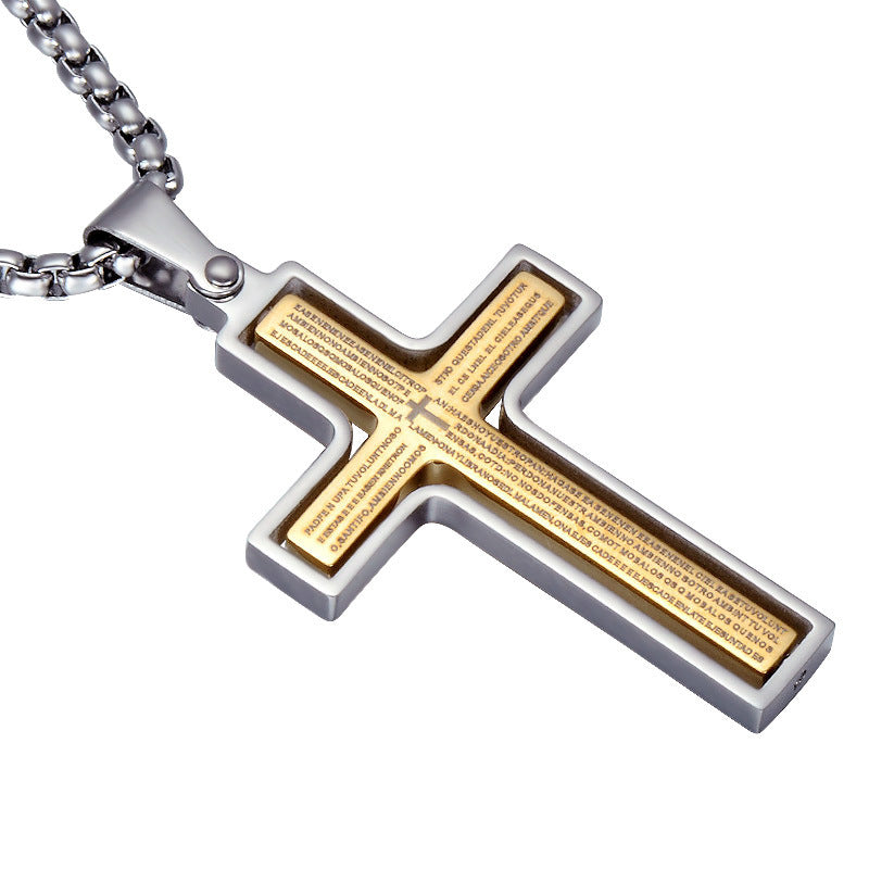 The Kinetic Testament - Rotating Cross Necklace