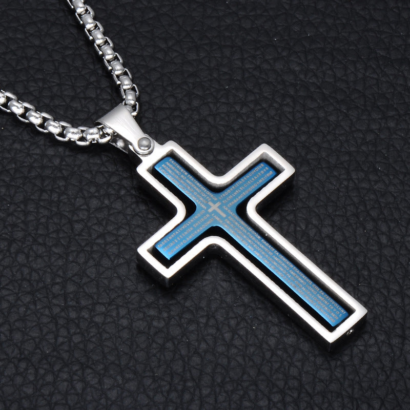 The Kinetic Testament - Rotating Cross Necklace
