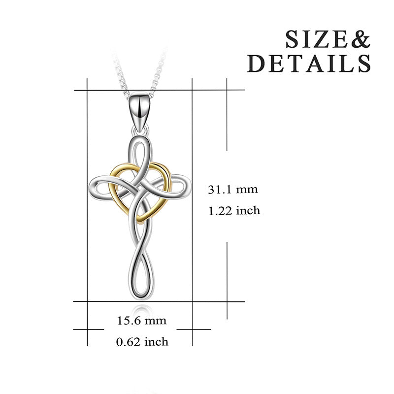 The Celtic Union - Sterling Silver Celtic Cross Necklace