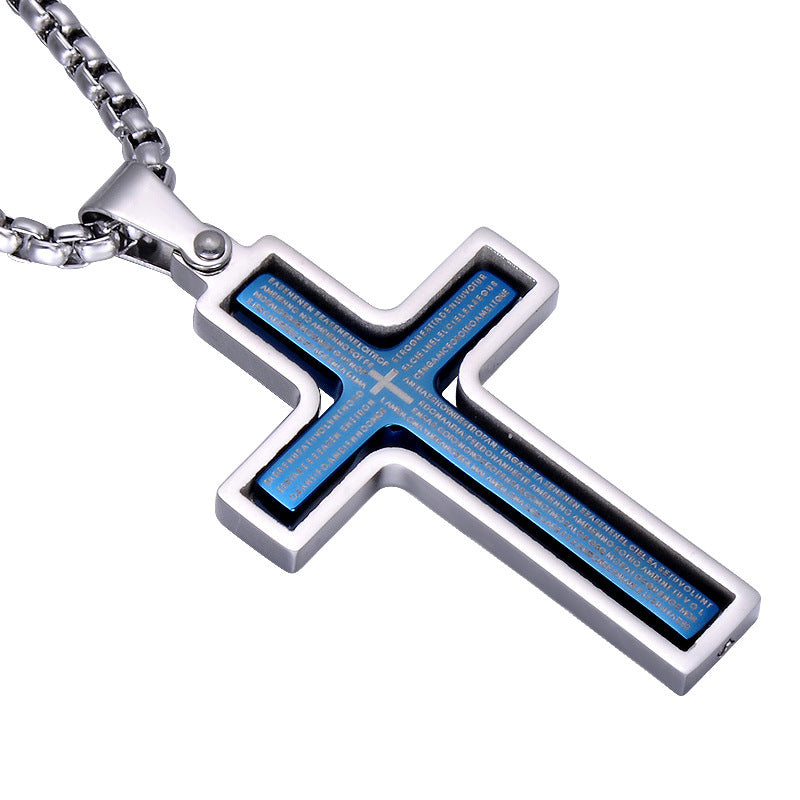 The Kinetic Testament - Rotating Cross Necklace