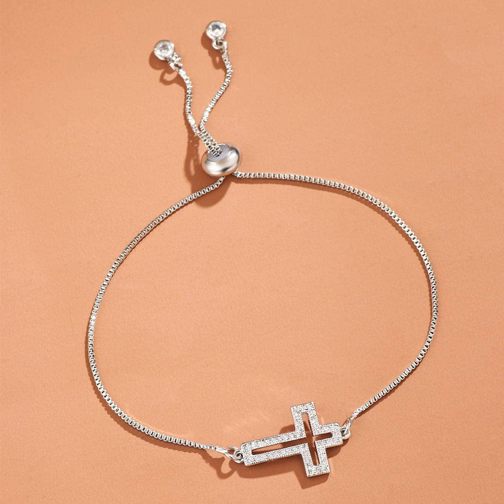 The Grace Horizon - Gold, Silver & Rose Gold Cross Bracelet