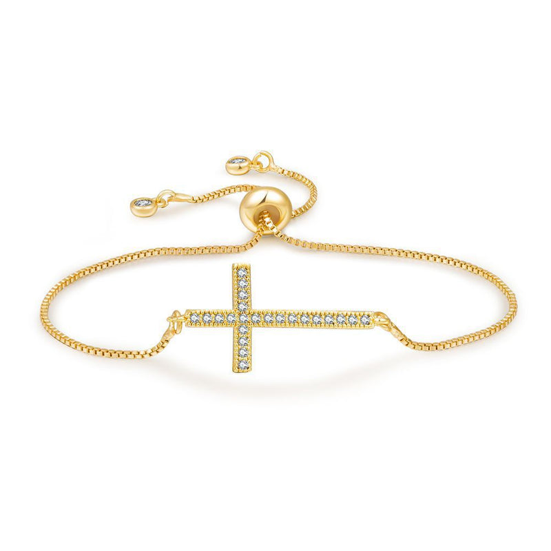 The Grace Horizon - Gold, Silver & Rose Gold Cross Bracelet
