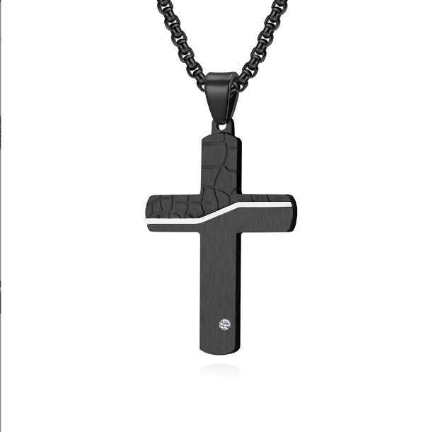 The Modern Cross Men's Stainless Steel Cross Necklace