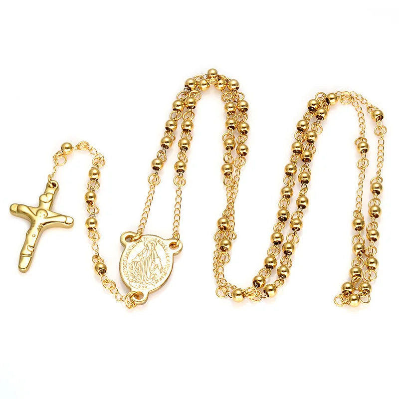 The Golden Rosary Necklaces by Bennett & Cross