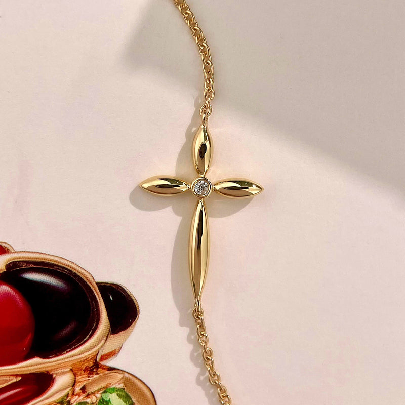 The Providence Chain - Sterling Silver & Gold Cross Bracelet