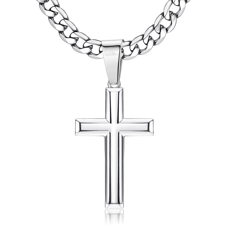 The Devotion Cross Stainless Steel Cross Pendant Necklace view 2