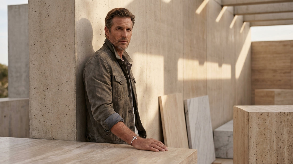 Bennett & Cross: Kreuzarmbänder für Herren, worn