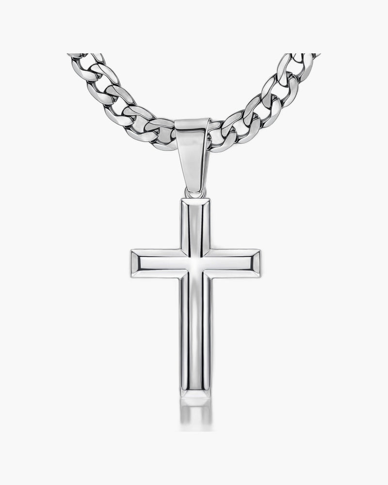 The Devotion Cross Stainless Steel Cross Pendant Necklace view 4