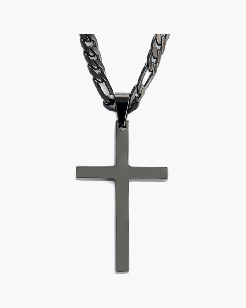 The Gilded Cross Men's Gold Stainless Steel Cross Necklace view 2