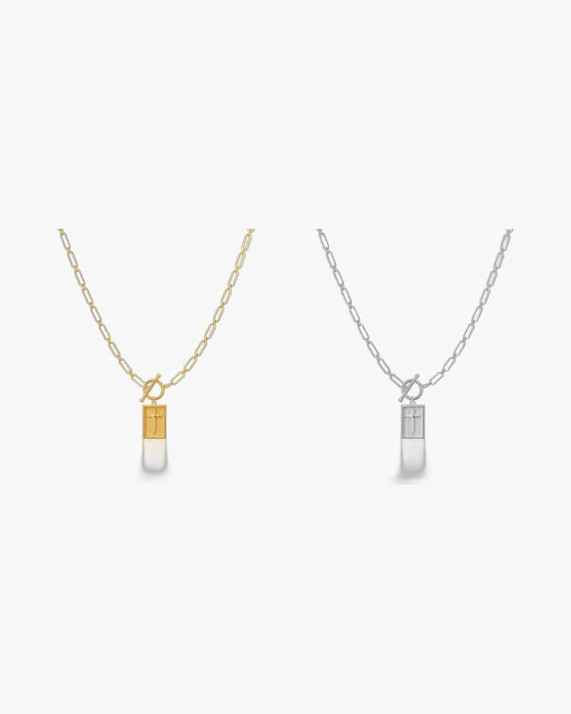 The Gilded Mark Stainless Steel Cross Pendant Necklace view 5