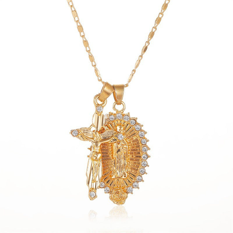 The Guadalupe Crucifix, Crucifix and Our Lady of Guadalupe Medal Necklace