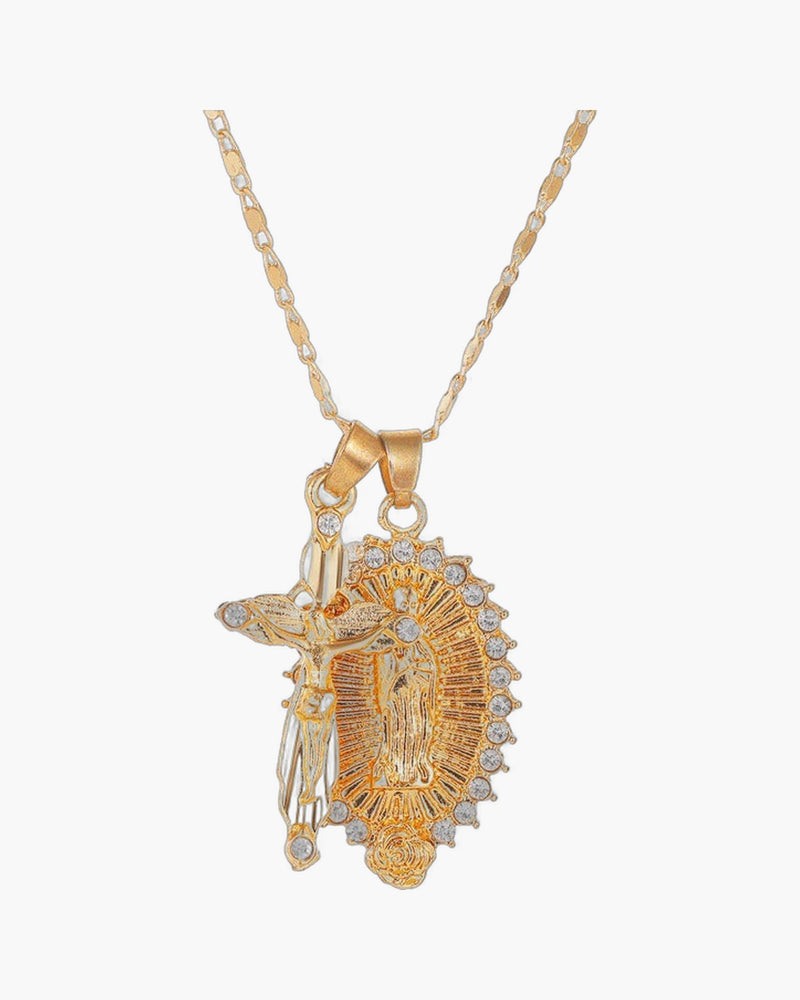 The Guadalupe Crucifix, Crucifix and Our Lady of Guadalupe Medal Necklace