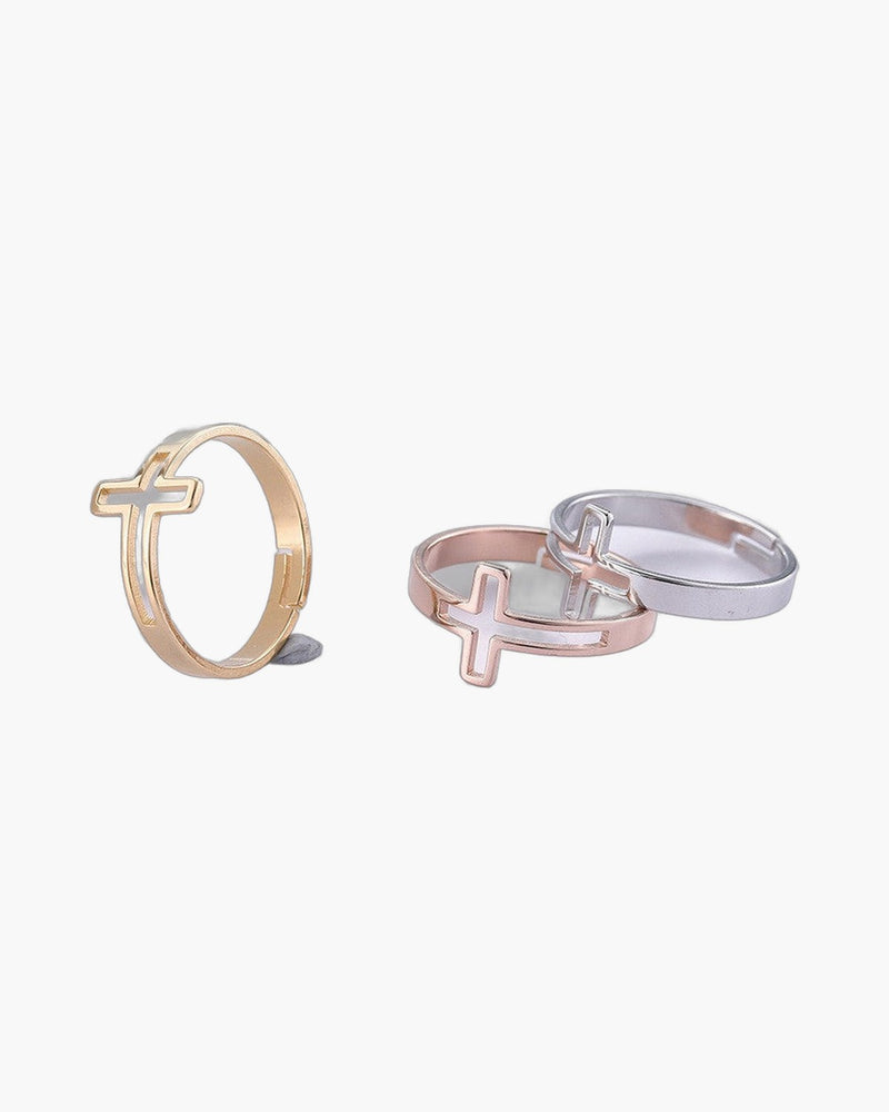 The Open Cross Stainless Steel Open Cross Ring