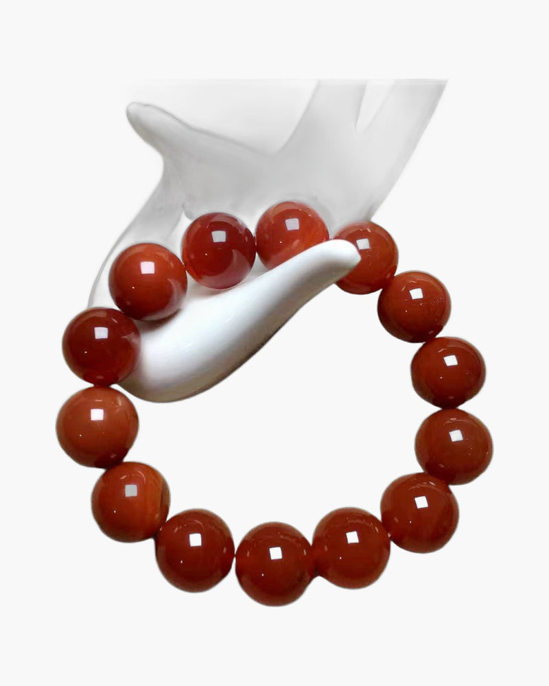 The Prayerful Agate Red Agate Bead Bracelet view 6