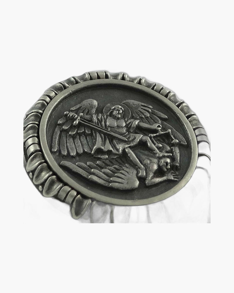 The Saint Michael Signet, Stainless Steel Saint Michael the Archangel Signet Ring, view 2