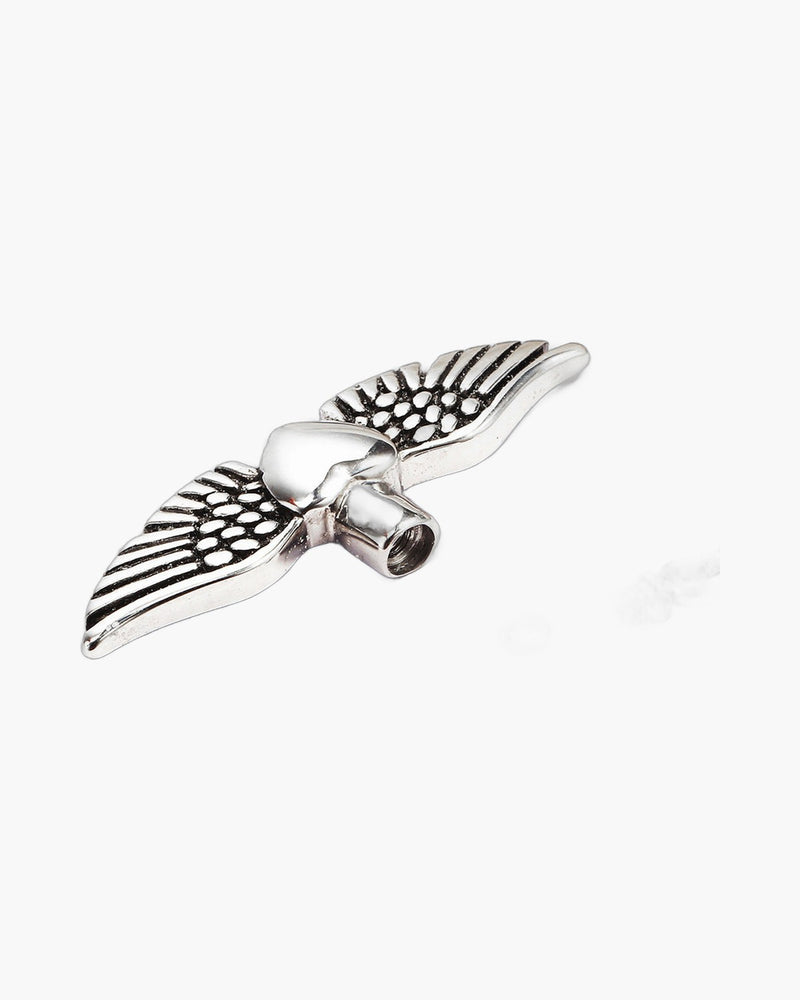 The Winged Heart Stainless Steel Angel Wing Heart Necklace view 4