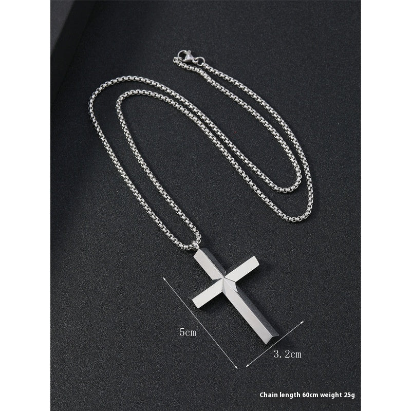 The Titan's Edge - Titanium Cross Necklace