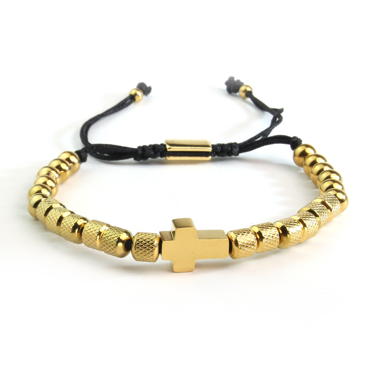 The Gilded Knot Gold-plated Cross Beaded Bracelet view 8