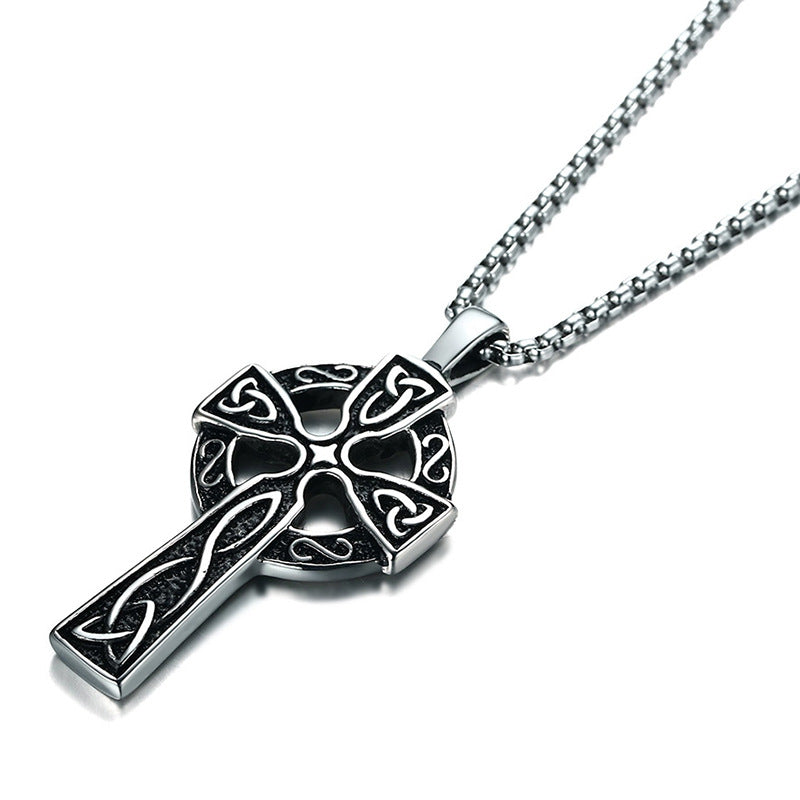 The Highland Sovereign - Sterling Silver Celtic Cross Necklace