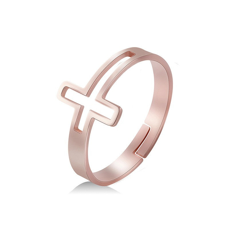 The Open Cross Stainless Steel Open Cross Ring view 9