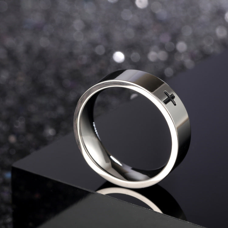 The Steadfast Band Stainless Steel Cross Ring view 6