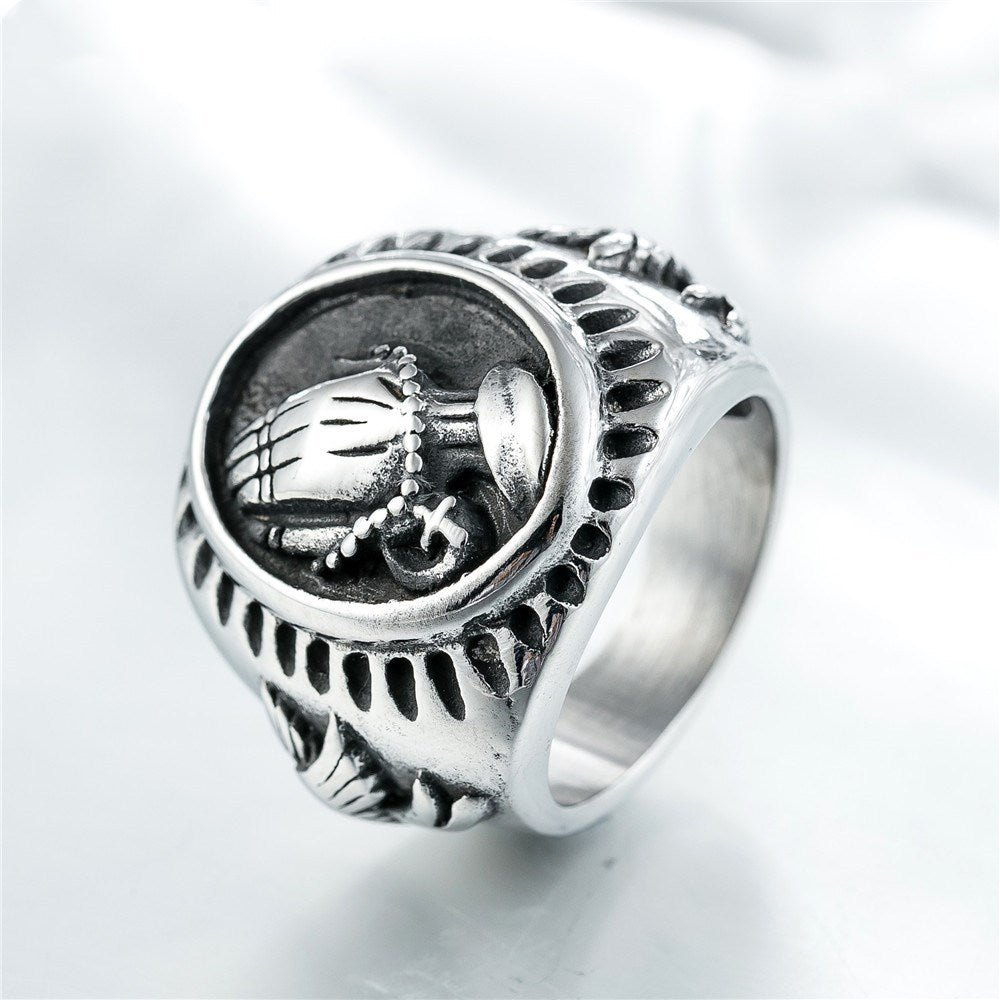 The Steadfast Prayer Stainless Steel Praying Hands Ring view 5