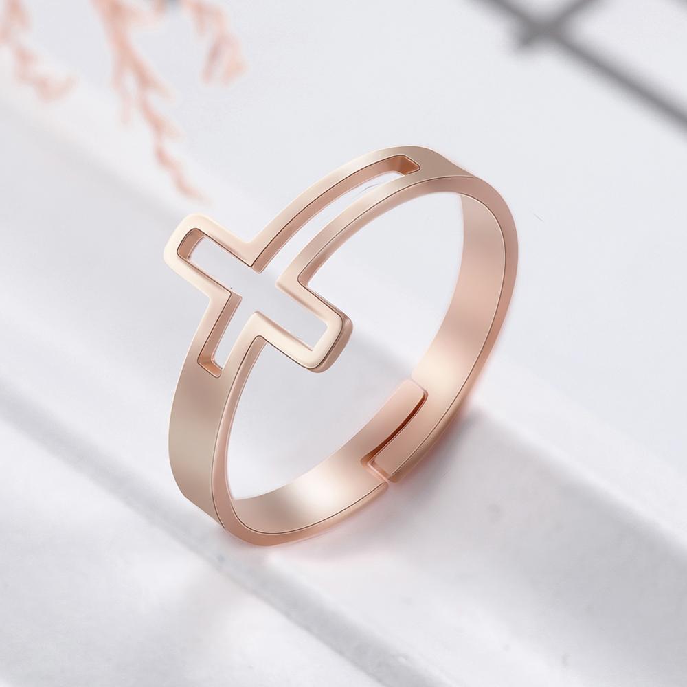 The Open Cross Stainless Steel Open Cross Ring view 7