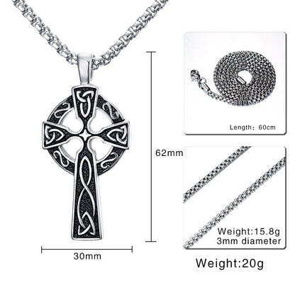 The Highland Sovereign - Sterling Silver Celtic Cross Necklace