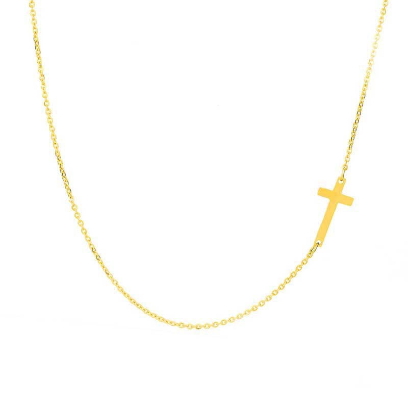 The Sideways Cross Stainless Steel Sideways Cross Necklace view 6