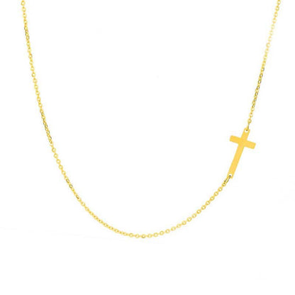 The Sideways Cross Stainless Steel Sideways Cross Necklace view 6