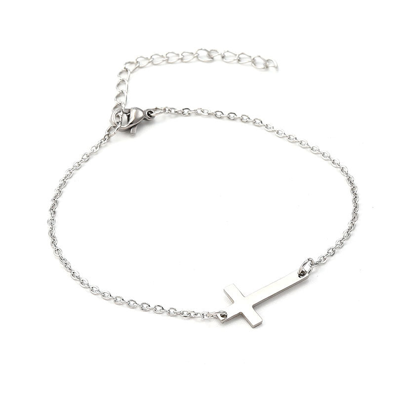 The Sideways Cross Stainless Steel Sideways Cross Necklace view 4