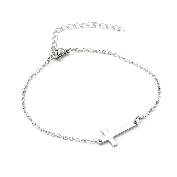 The Sideways Cross Stainless Steel Sideways Cross Necklace view 4