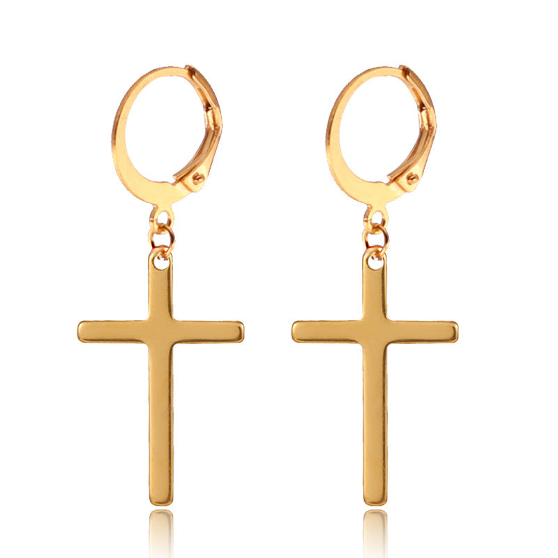 The Dark Cross Black Stainless Steel Cross Earring view 4