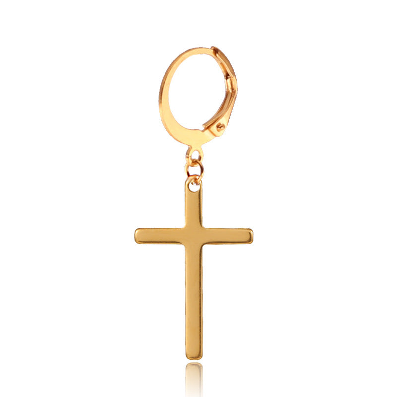 The Dark Cross Black Stainless Steel Cross Earring view 5