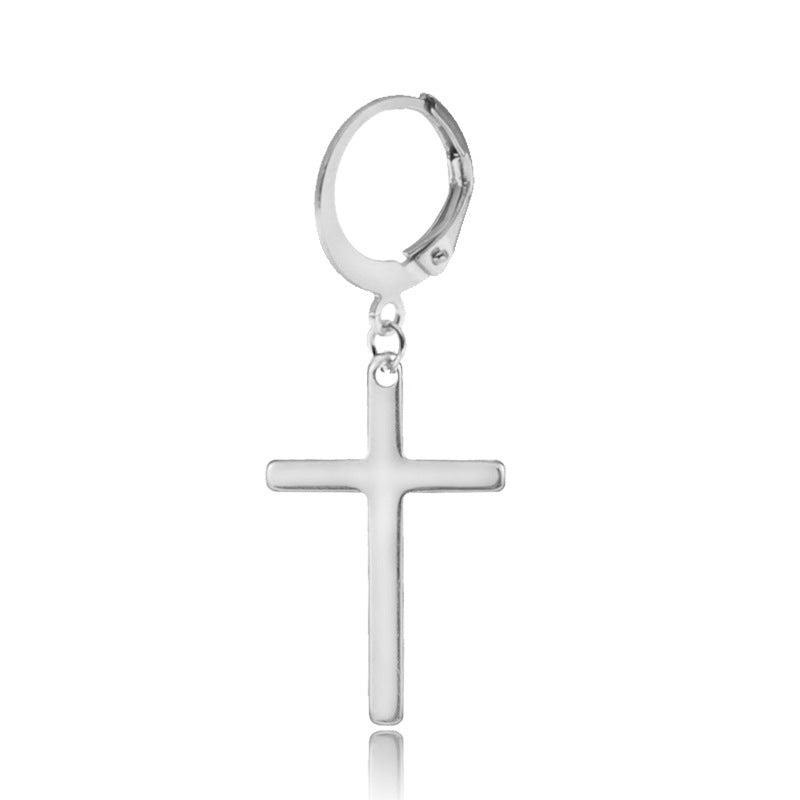 The Dark Cross Black Stainless Steel Cross Earring view 3