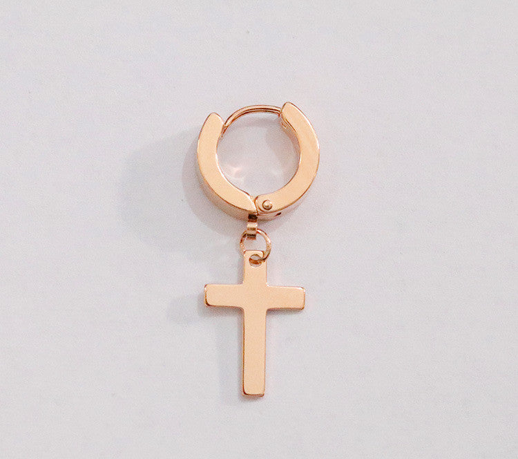 The Radiant Cross Rainbow Stainless Steel Cross Earring view 5