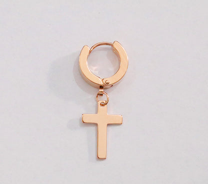 The Radiant Cross Rainbow Stainless Steel Cross Earring view 5