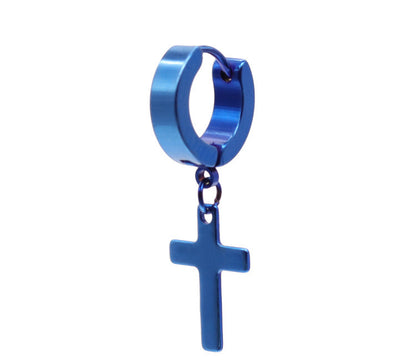 The Radiant Cross Rainbow Stainless Steel Cross Earring view 2