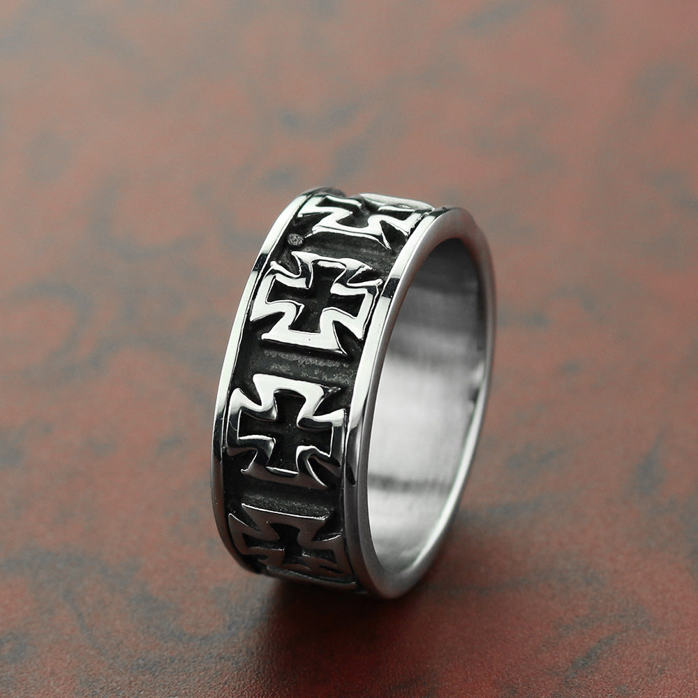 The Crusader Band Stainless Steel Crusader Cross Ring view 5
