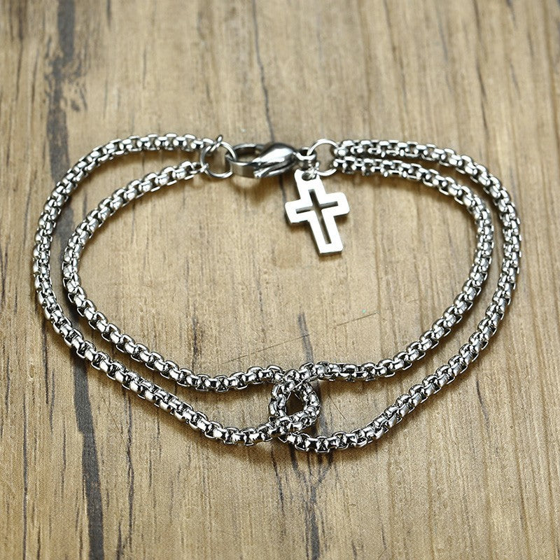The Bonded Cross Stainless Steel Cross Bracelet view 3
