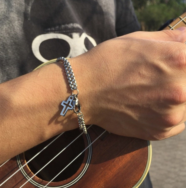 The Bonded Cross Stainless Steel Cross Bracelet view 2