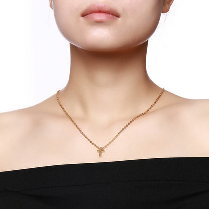 The Quiet Cross Stainless Steel Cross Pendant Necklace view 7