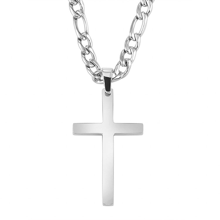 The Gilded Cross Men's Gold Stainless Steel Cross Necklace view 4