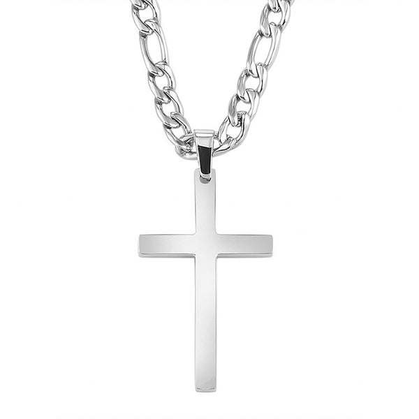 The Gilded Cross Men's Gold Stainless Steel Cross Necklace view 4