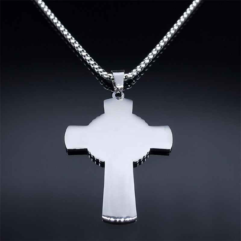 The Eucharistic Cross Stainless Steel Eucharistic Cross Necklace view 5