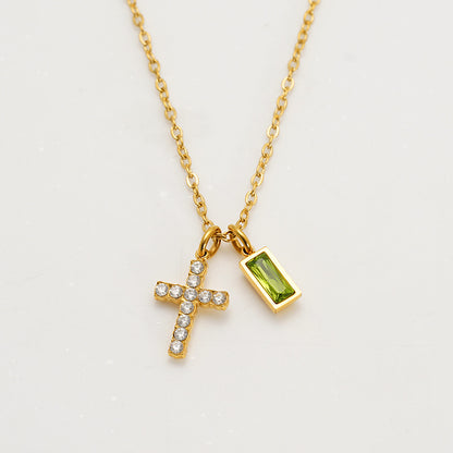 The Gilded Devotion Stainless Steel Cross Choker Necklace view 14