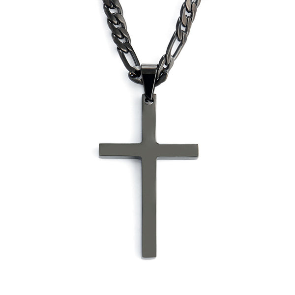 The Gilded Cross Men's Gold Stainless Steel Cross Necklace view 2
