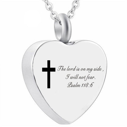 The Scripted Heart Stainless Steel Heart Bible Verse Necklace view 2