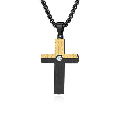 The Modern Cross Men's Stainless Steel Cross Necklace view 7